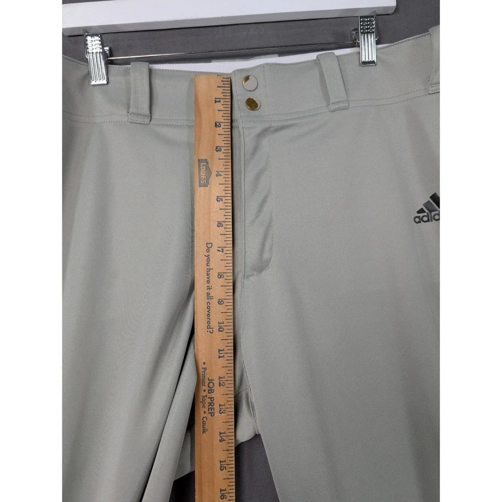 Adidas Mens XL Gray Baseball Softball Pants Climalite Elastic Hem 6289